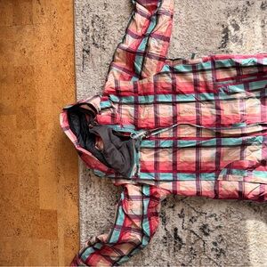 Roxy Multicolor Plaid Ski Jacket